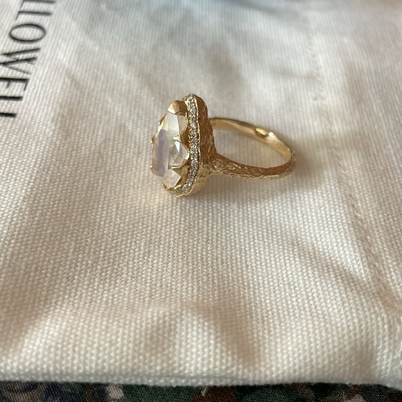 ❗️SOLD❗️Logan Hollowell PREMIUM Queen Water Drop Moonstone Full Pavé Diamond YG - Picture 12 of 17